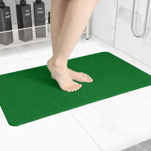 Miniatura 24 de Hargiis - Tapete antideslizante de secado rápido para bañera, piso, baño, ducha, cocina, hogar, hotel (color blanco, 24 x 24 pulgadas)