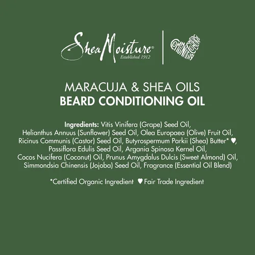 Miniatura 10 de SheaMoisture Aceite acondicionador de barba para una barba completa aceite de maracuja y manteca de karité para hidratar y suavizar 3.2 onzas