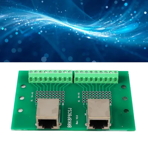 Miniatura 4 de Placa de conector Ethernet RJ45 dual con placa terminal de tornillo para transferencia de datos rápida y amplia aplicación