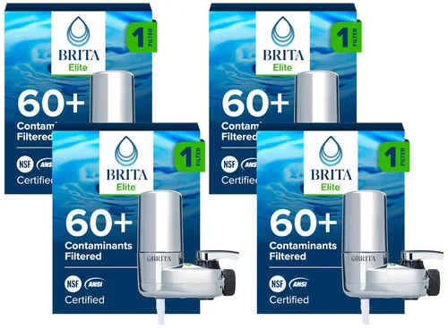 Miniatura 11 de Brita Sistema de filtro de agua para montaje en grifo, cromo, filtración sin espera, fácil instalación, filtro de agua multiusos para cocinas, baños