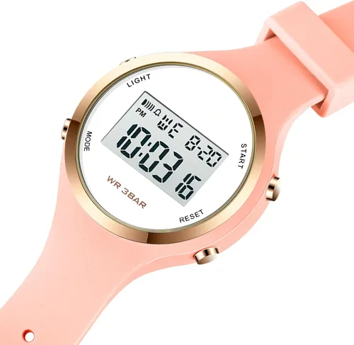 Miniatura 44 de Women LED Display Elecreonic Watch Fashion Chrono Alarm Digital Clock Woman Outdoor Sport Wirstwatch