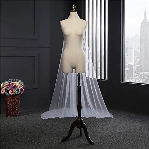 Miniatura 6 de Pefantal Elegante velo de novia largo suave de 118 pulgadas con peine velo de alta calidad para vestidos de novia de una sola capa