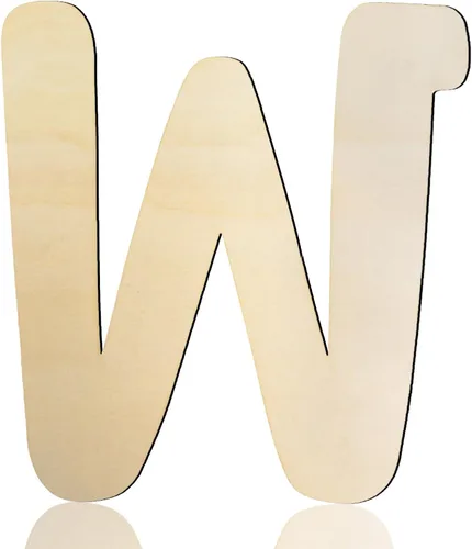 Miniatura 29 de Letras de madera de 8 pulgadas de alto, letra de madera D de 1/5 pulgada de grosor, letras del alfabeto de madera sin terminar para decoración