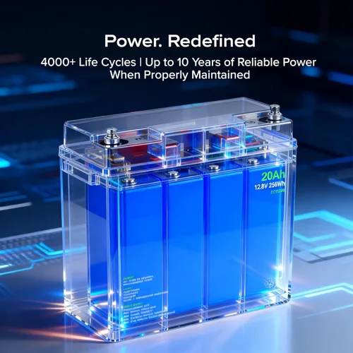 Miniatura 2 de Batería recargable LiFePO4 de litio de 12 V y 20 Ah de ciclo profundo 2000-5000 ciclos de vida y 10 años de vida útil BMS integrado Perfecto
