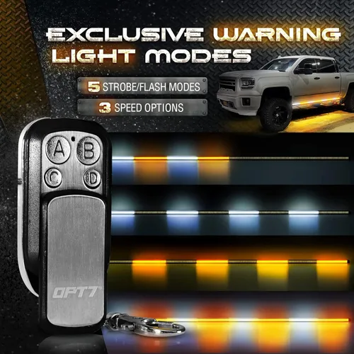 Miniatura 3 de OPT7 Sidekick 2 piezas de 60" de luces LED para estribo de aluminio, luces de emergencia rígidas resistentes al clima con señal de giro secuencial