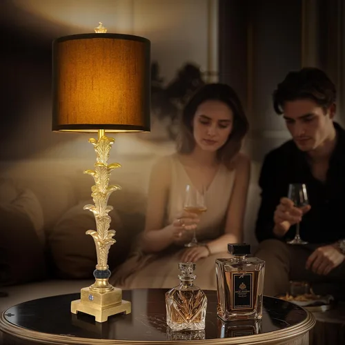 Miniatura 5 de Juego de 2 lámparas de mesa para sala de estar, lámparas táctiles regulables de 3 vías con puertos USB A+C, acabado en hoja de oro, lámparas