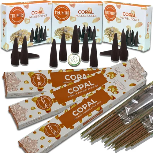 Miniatura 33 de Paquete combinado de varillas de incienso ámbar y conos de incienso, 60 varillas de incienso + 30 conos de insencia, incienso, conos de incienso