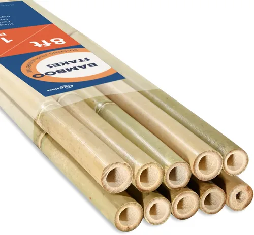 Miniatura 12 de COLOtime Estacas de bambú de 3 pies para plantas trepadoras de interior y exterior, palos de soporte para tomates, berenjenas, frijoles, paquete