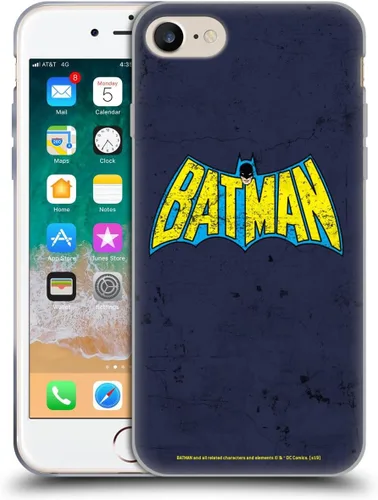 Miniatura 204 de Head Case Designs Funda de gel con licencia oficial de Batman DC Comics Bat Signal Logos [protección de grado militar] compatible con Apple iPhone 7