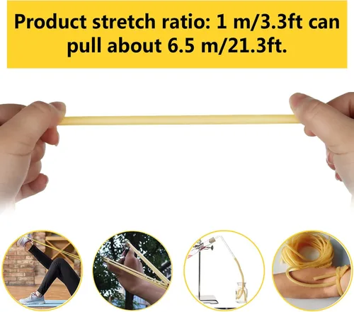 Miniatura 4 de Tubo de banda de goma de látex natural de 0.079 in de diámetro 32.8 ft de longitud para tirachinas catapulta piezas elásticas caza al aire libre