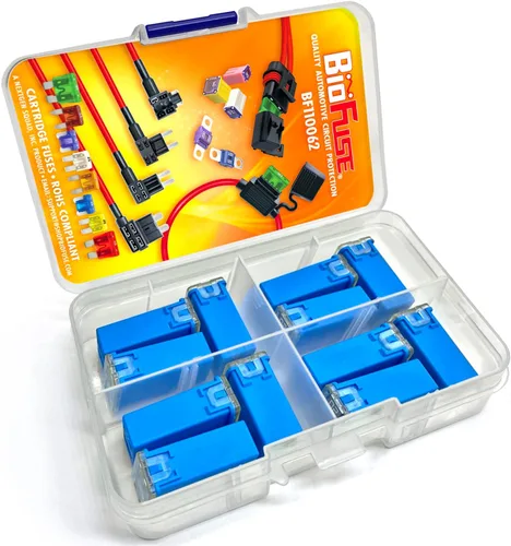 Miniatura 3 de Juego de fusibles de cartucho de 12 piezas JCASE 20A. Se adapta a la mayoría: Nissan, Toyota, Chrysler, Dodge, Chevy, GM y Ford