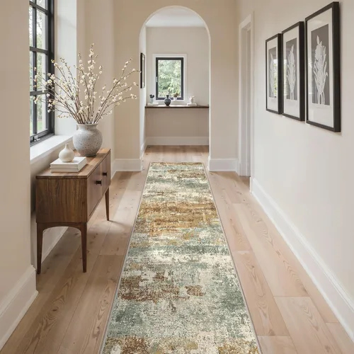 Miniatura 37 de GENIMO Alfombra antideslizante de 2 x 6 pies, lavable para pasillos de cocina, alfombras de cocina modernas abstractas, alfombra ligera de pelo bajo