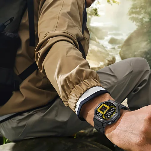 Miniatura 8 de Loluka Reloj inteligente GPS Tracker resistente al aire libre Smartwatch con brújula/linterna LED/presión de aire/altitud/respuesta/hacer llamada