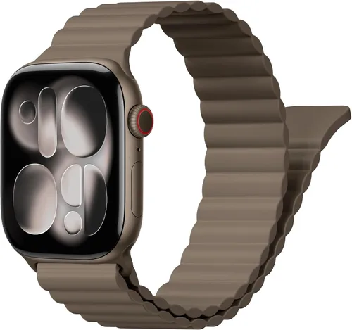 Miniatura 27 de BXUXOHS - Bandas deportivas magnéticas para Apple Watch de 40mm, 38mm, 41mm, 42mm, 44mm, 45mm, 46mm, iWatch para mujeres y hombres, correa