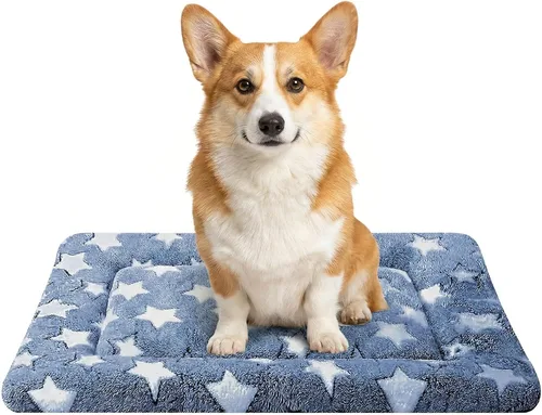 Miniatura 34 de Tapete de Cama para Perro - Tapetes de Cama Reversibles para Jaula de Perro, Suave y Transpirable, Almohadilla para Perrera, Cama de Jaula Duradera