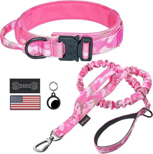 Miniatura 16 de Hotsky collar táctico para perros medianos y grandes, ajustable, de nailon, para entrenamiento militar, con asa y hebilla de metal resistente