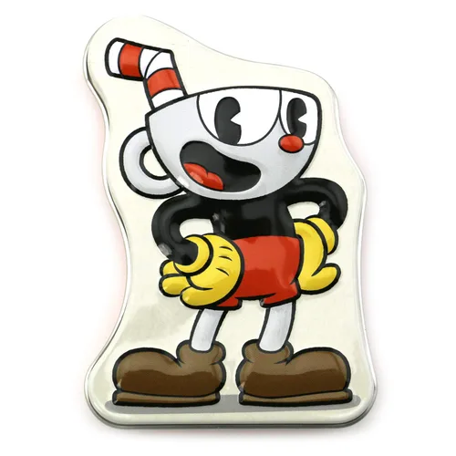 Miniatura 2 de CupHead Tin Candy Sours (paquete de 2) relleno de regalo sabor naranja con 2 calcomanías GosuToys