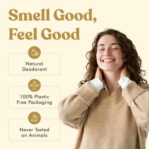 Miniatura 5 de Desodorante sin aluminio para mujeres y hombres, paquete de 2, control de olores natural y de larga duración con aceite de coco orgánico y cera