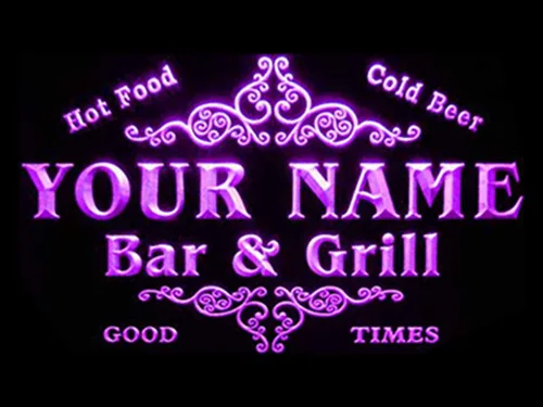 Miniatura 10 de ADVPRO u-tm-b Nombre Personalizado Familia Bar & Grill Cerveza Home Bar LED Neon Sign Azul