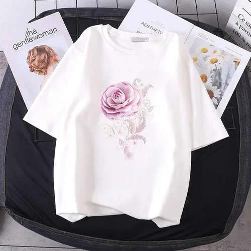 Miniatura 8 de 3 parches de flores para planchar para ropa, transferencia de mariposa, rosas rosas, flores, adhesivos para planchar para ropa, camisetas, jeans
