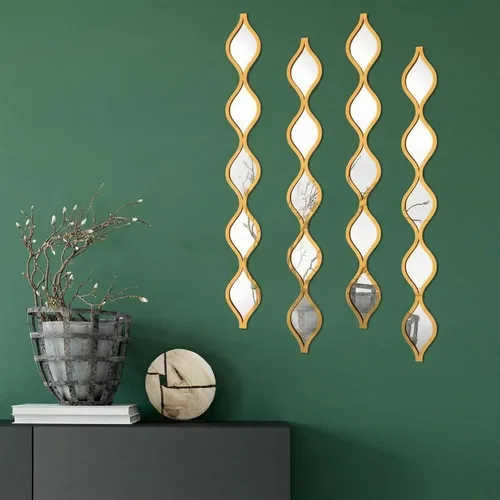 Qunclay - Espejo de lágrima para pared, arte decorativo, espejo decorativo para pared, arte colgante largo y estrecho para apartamento, sala de