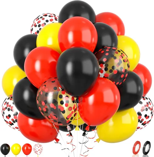 Miniatura 8 de Paready Globos de nube, 60 globos de fiesta de nubes azules y blancas con estampado de nubes, globos de látex azul bebé, globo de confeti azul