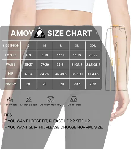 Miniatura 7 de Amoy Pantalones de vestir para mujer, pierna rectacorte de bota, pantalones de trabajo elásticos, pantalones de oficina, negocios, casual, golf