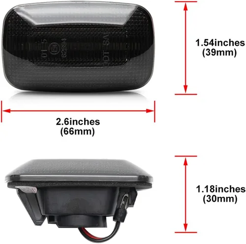 Miniatura 7 de Lámparas LED de marcador lateral para T0yota FJ Cruiser Hilux Land Cruiser 100 Series Prado 90 Series Lexus LX470 Lente ahumada ámbar Led repetidor