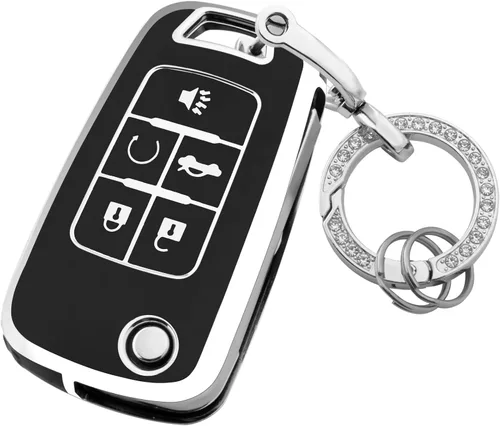 Miniatura 57 de XIYANG TRADE Funda para llavero Chevy con llavero, funda de TPU suave para llave de protección completa para Camaro Cruze Equinox Malibu Impala