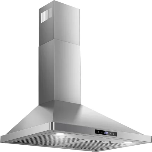 Miniatura 8 de Campana de cocina de montaje en pared de 30 pulgadas, campana extractora con/sin conductos con función de apagado retardado, 700 CFM, ventilador
