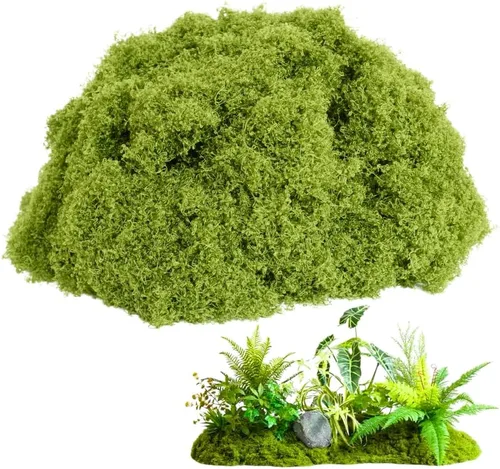 Jabrand Musgo falso para plantas, musgo artificial de 2 onzas para manualidades, centros de mesa, paisajismo, decoración de jardinería
