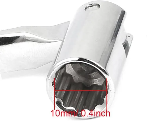 Miniatura 2 de Llave combinada de cabeza giratoria flexible, llave métrica de trinquete con mango flexible, herramienta de reparación de automóviles, 0.394 in/0.4