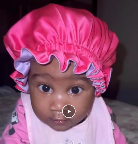 Miniatura 4 de AKISS - Exquisita gorra para dormir reversible con forro de satén para bebés, recién nacidos, niños grandes y pequeños y mamásmujeres