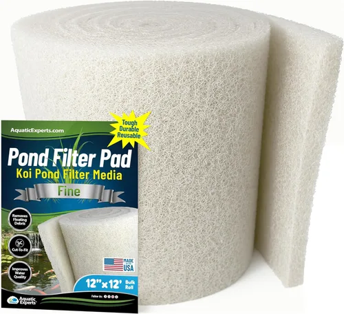 Miniatura 13 de Aquatic Experts Almohadilla de filtro clásica para estanque Koi FINE – Filtro de estanque en rollo blanco a granel, filtros de estanque ultra