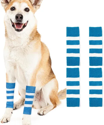 Miniatura 15 de ROZKITCH Manga de compresión para perro, 2 piezas de pierna delantera y 2 rodillas de pierna trasera, envoltura para codo de perro, protector