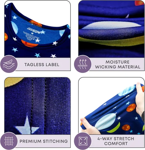 Miniatura 22 de Rocky Ropa interior térmica para niños, ropa interior larga para niños, capa base para clima frío/esquí