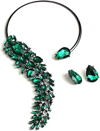 Collar barroco vintage con colgante de diamantes de imitación estilo bohemio colorido para mujer joyería punk