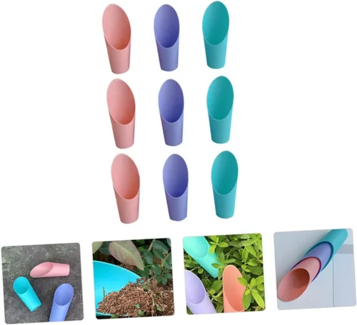 Miniatura 9 de Happyyami 9 Uds suculenta taza pala cubo colorido pequeño jardinería cucharas jardín cucharada herramienta planta cubo pala niños jardín