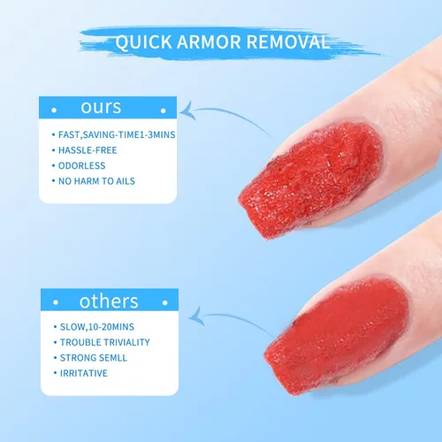 Miniatura 6 de Removedor de esmalte de uñas de gel, 0.7 onzas líquidas, removedor de gel mágico de acción rápida para gel UV/LED, enriquecido con acondicionador