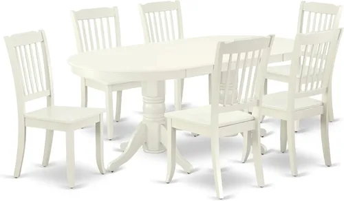 Miniatura 19 de East West Furniture Vancouver - Juego de cocina de 5 piezas para 4 personas, incluye una mesa ovalada con hoja de mariposa y 4 sillas de comedor, 40
