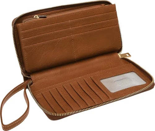 Miniatura 2 de Fossil Women's Liza Leather Zip Around Clutch Wallet With Retractable Wristlet Strap for Women