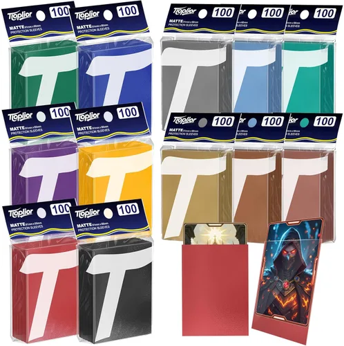 Miniatura 25 de Fundas para Cartas Coleccionables de Ajuste Perfecto, Fundas Mate TCG, Protector de Tarjetas Deportivas Suave para Tarjeta Fotográfica, Fácil