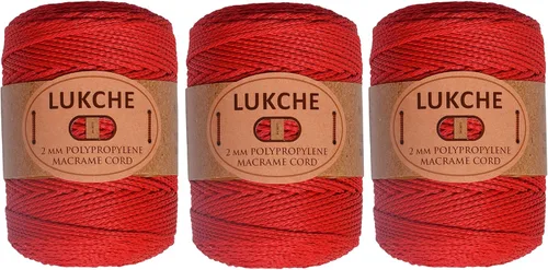 Miniatura 9 de Cordón de macramé de poliéster de 0.059-0.079 in, 3 madejas (3 x 153 yardas), cuerda de macramé 100% polipropileno de alta calidad, bolsa de macramé