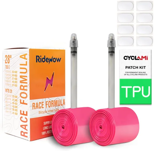 Miniatura 8 de 2-Pack RideNow 700C x 18-32C / 32-47C (ALLRoad & Gravel) / MTB27.5 inch x 1.9-2.5 TPU Inner Tubes with 45mm Presta Valves Lightweight