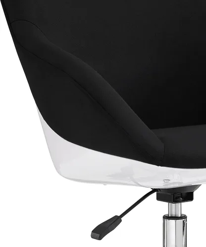 Miniatura 8 de Techni Mobili Silla de trabajo tapizada con soporte lumbar, silla de oficina de altura ajustable con control de inclinación y giro de 360 grados
