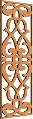 Miniatura 138 de 9 3/8"W x 24 3/8"H x 1/4"T Bellaire Decorativos Paneles de pared de madera calado, abedul