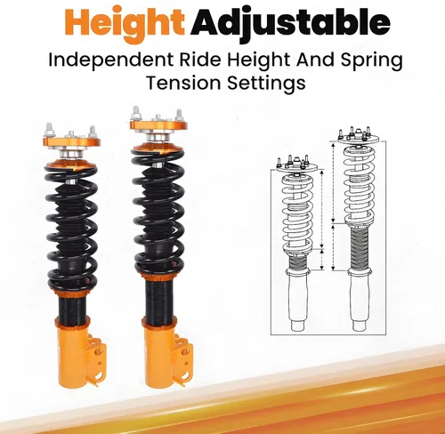 Miniatura 5 de maXpeedingrods Coilovers para Ford Mustang GT/Base SN95 1994-2004, Kit de suspensión de bobinas de altura ajustable, amortiguador de amortiguador