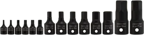 Miniatura 3 de Neiko 01141B - Juego de llaves de vaso Allen, juego de llaves métricas, 2.5 mm a 19 mm, 1/4 pulgada, 3/8 pulgada y 1/2 pulgada de transmisión, acero
