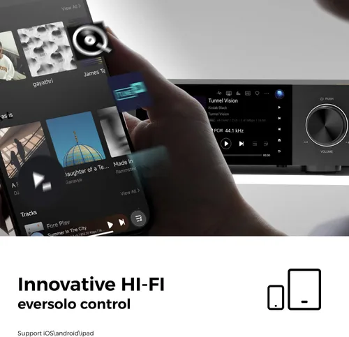 Miniatura 4 de EVERSOLO DMP-A6 Gen 2 de alta fidelidad de música streamer, reproductor de música digital inalámbrico, DAC, servicio de música y transmisión Qobuz