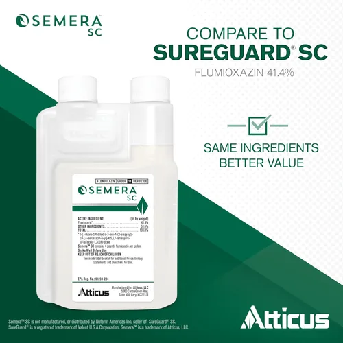 Miniatura 2 de Atticus Semera SC Herbicida (8 onzas) – 44% Flumioxazin Weed Killer – Temporada larga césped y control de malezas acuáticas